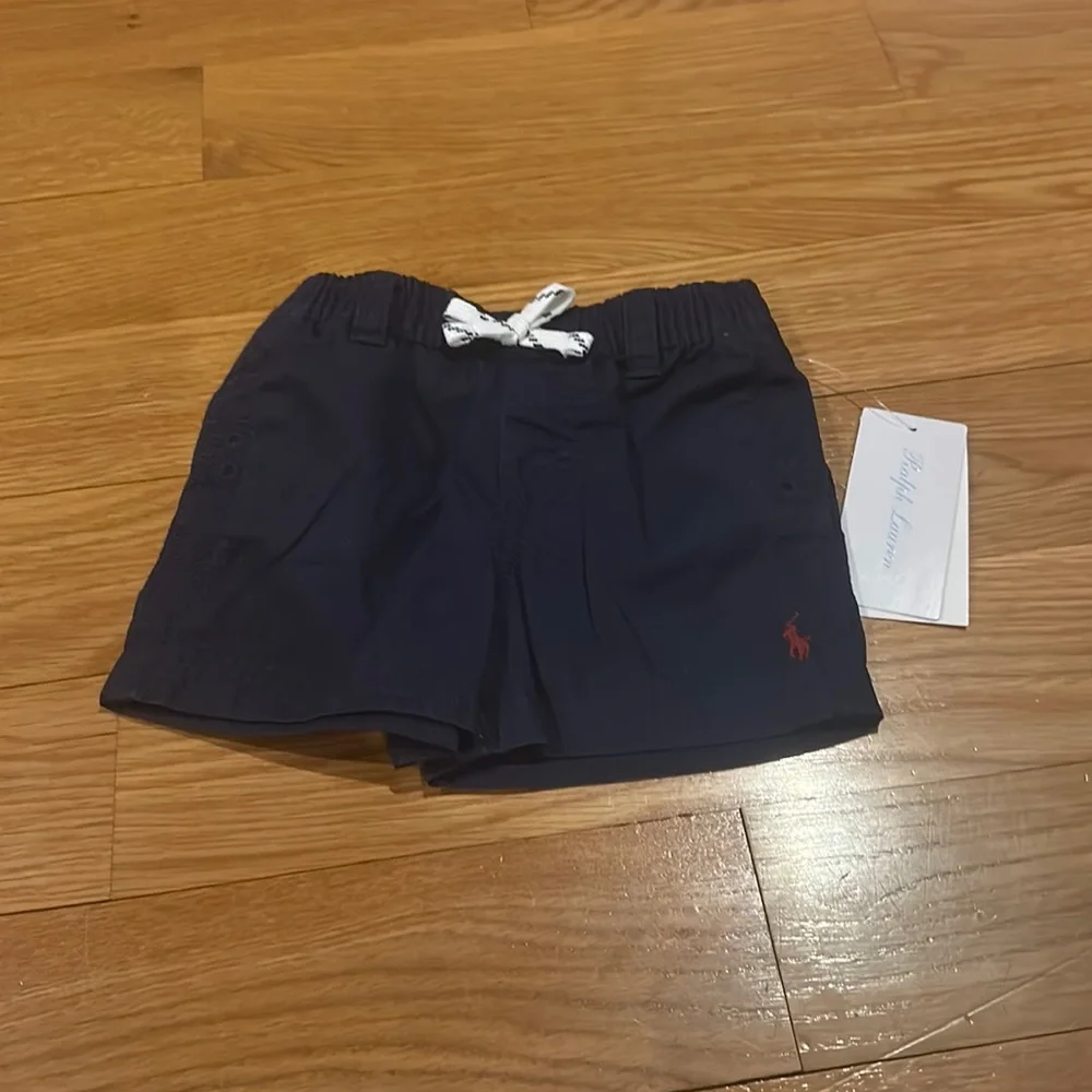 Ralph Lauren Toddlers Boy Cotton Twill Navy Shorts